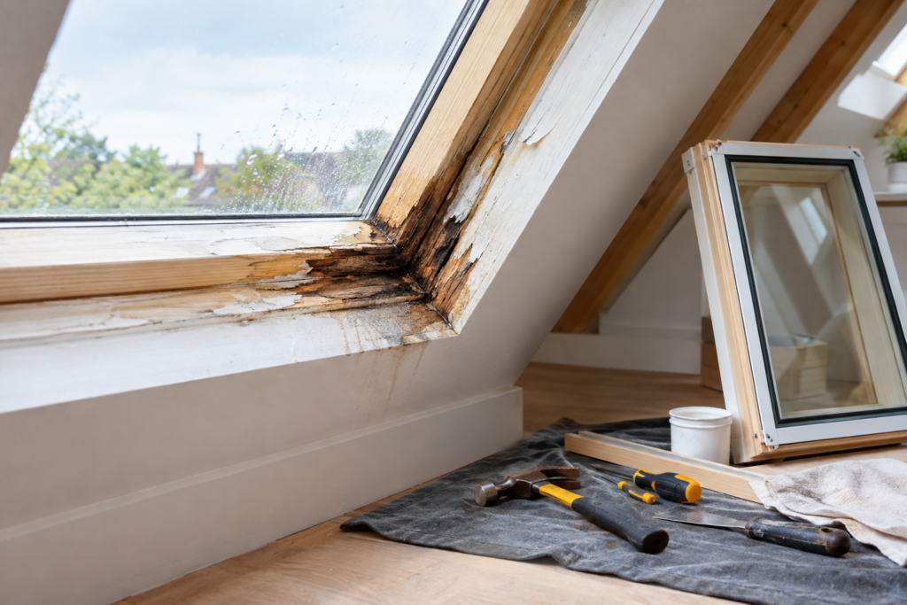 Can a Rotten Roof Window Frame Be Repaired